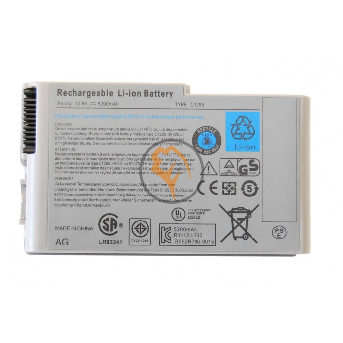 Акумуляторна батарея Dell C1295 Latitude D600 5200mAh
