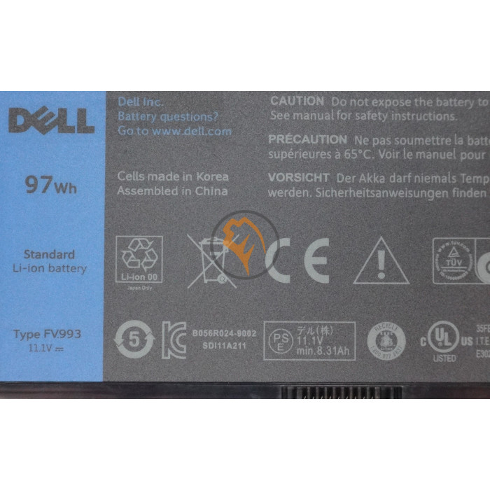 Оригінальна акумуляторна батарея Dell Precision M4600 FV993 97Wh