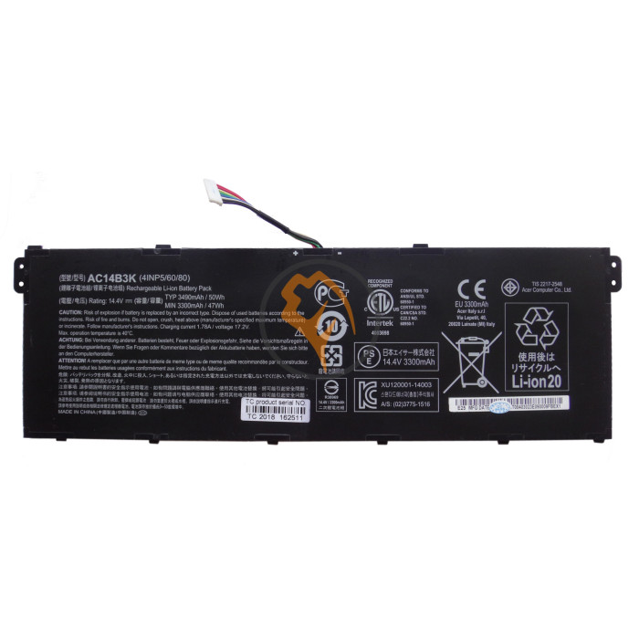 Оригінальна акумуляторна батарея Acer AC14B3K (4INP5/60/80) 50Wh