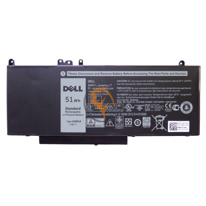 Оригінальна акумуляторна батарея Dell Latitude E5550 G5M10 6860mah