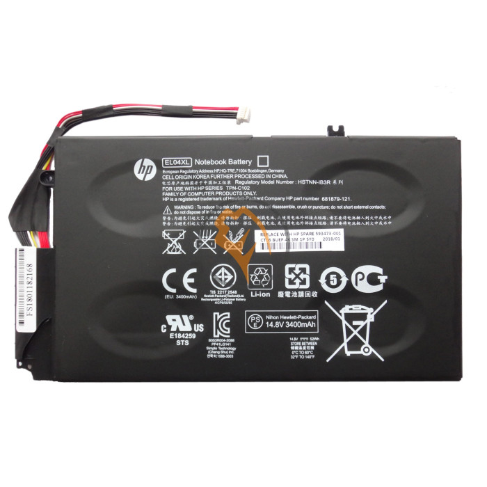 Оригінальна акумуляторна батарея HP HSTNN-IB3R Envy TouchSmart 4 3400mAh