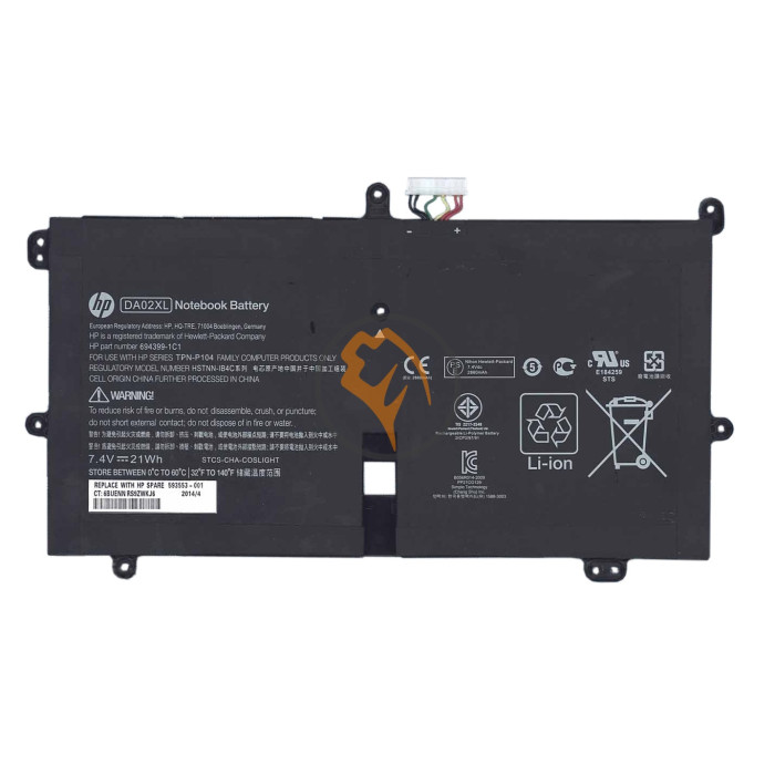 Оригінальна акумуляторна батарея HP DA02XL 2860mAh