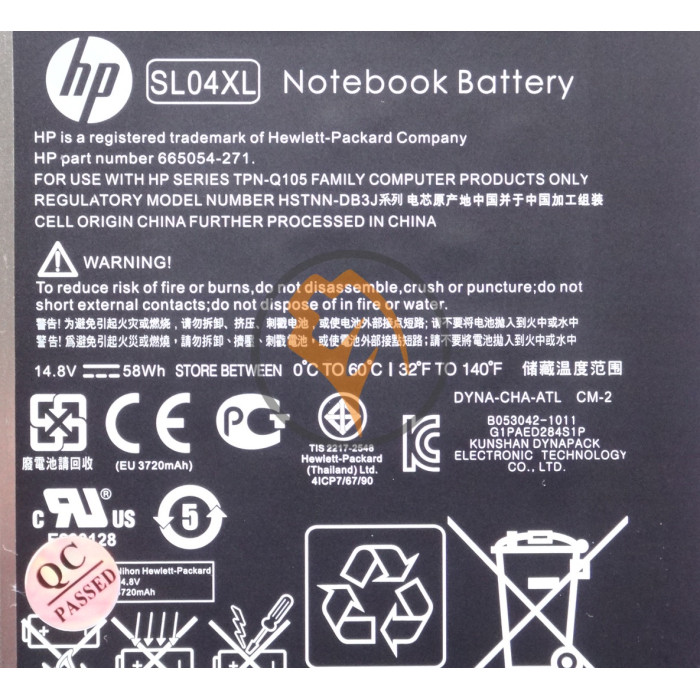 Оригінальна акумуляторна батарея HP Envy Spectre 14 SL04XL 3900mAh