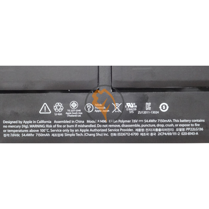 Оригінальна акумуляторна батарея Apple A1496 MacBook Air 13 54.4Wh