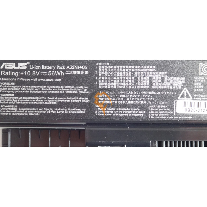 Оригінальна акумуляторна батарея Asus A32N1405 56Wh 