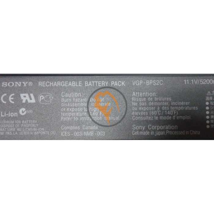 Оригінальна акумуляторна батарея Sony VGP-BPS2C 5200mAh