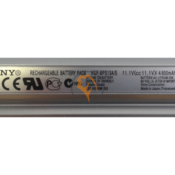Оригінальна акумуляторна батарея Sony VGP-BPS13 silver 4400mAh