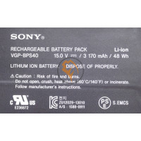 Оригінальна акумуляторна батарея Sony VGP-BPS40 3170mAh