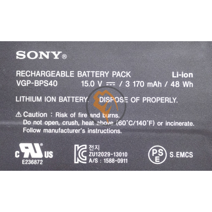 Оригінальна акумуляторна батарея Sony VGP-BPS40 3170mAh