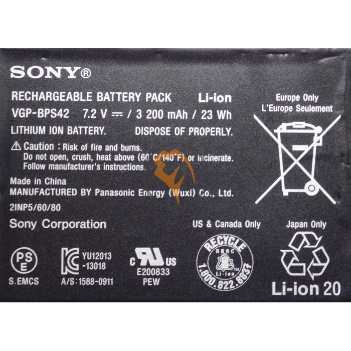 Оригінальна акумуляторна батарея Sony VGP-BPS42 3200mAh