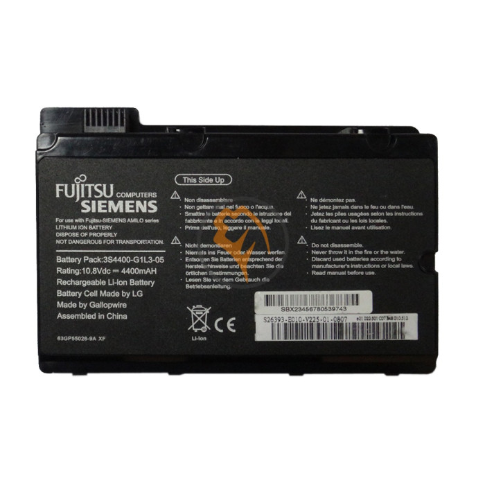 Оригінальна акумуляторна батарея Fujitsu-Siemens 3S4400-S1S5-05 4400mAh