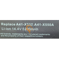 Акумуляторна батарея Asus A41-X550A X450 5200mAh 