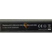 Посилена акумуляторна батарея Asus A42-K56 5200mAh