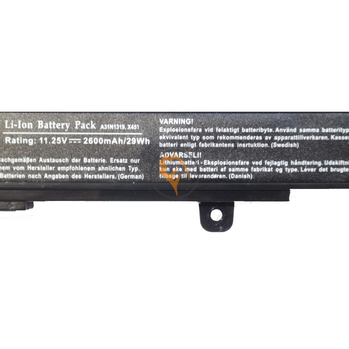 Акумуляторна батарея Asus A31N1319 14.4V 2600mAh