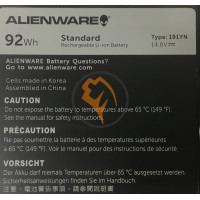 Оригінальна акумуляторна батарея Dell Alienware 15 R1 191YN 92Wh
