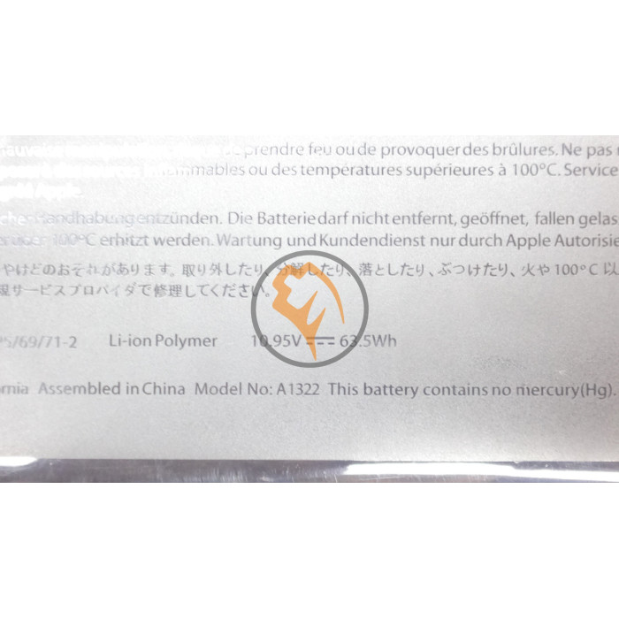 Оригінальна акумуляторна батарея Apple A1322 MacBook Pro 13 63.5Wh