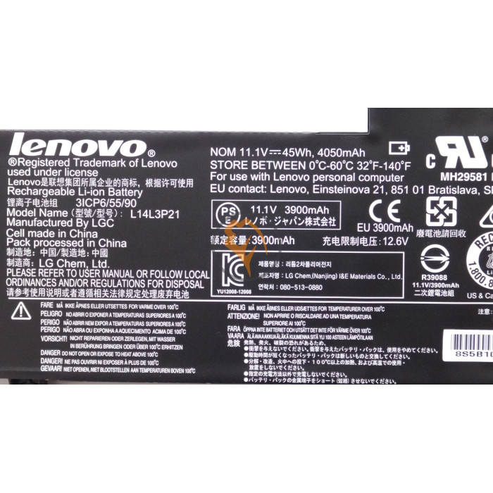 Оригінальна акумуляторна батарея Lenovo IdeaPad 720-15IKB L14M3P21 45Wh