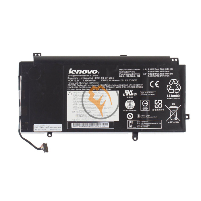 Оригінальна акумуляторна батарея Lenovo 00HW008 ThinkPad Yoga 15 67Wh