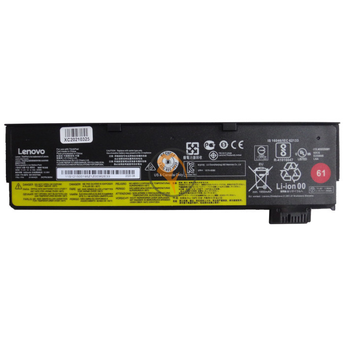 Оригінальна акумуляторна батарея Lenovo ThinkPad T470 01AV423 24Wh