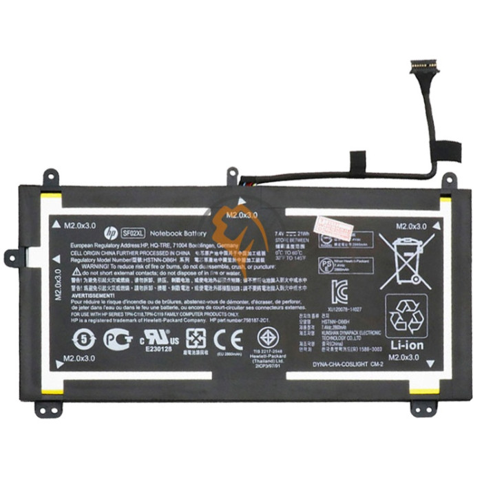 Оригінальна акумуляторна батарея HP SF02XL Pavilion 10-k000 21Wh