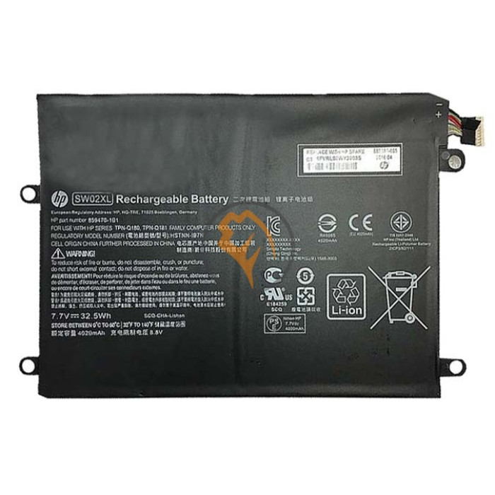 Оригінальна акумуляторна батарея HP Notebook X2 SW02XL 32.5Wh