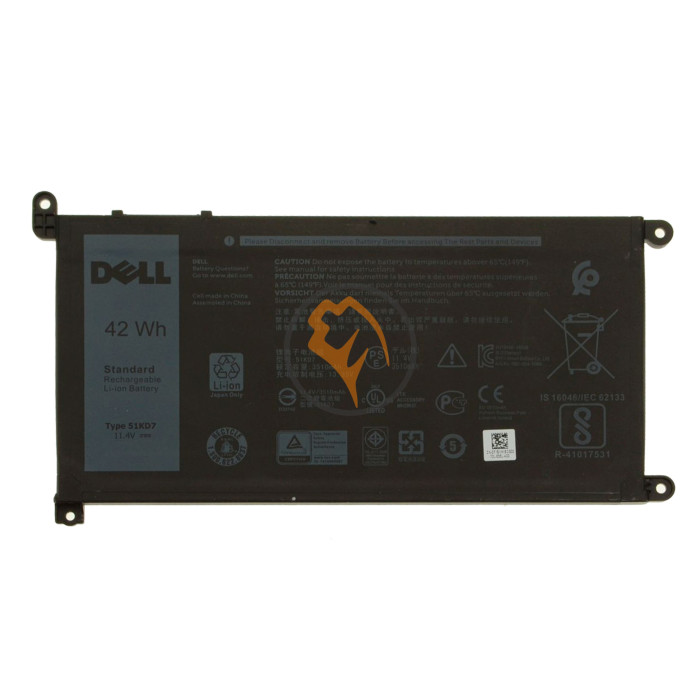 Оригінальна акумуляторна батарея Dell Chromebook 3180 51KD7 42Wh