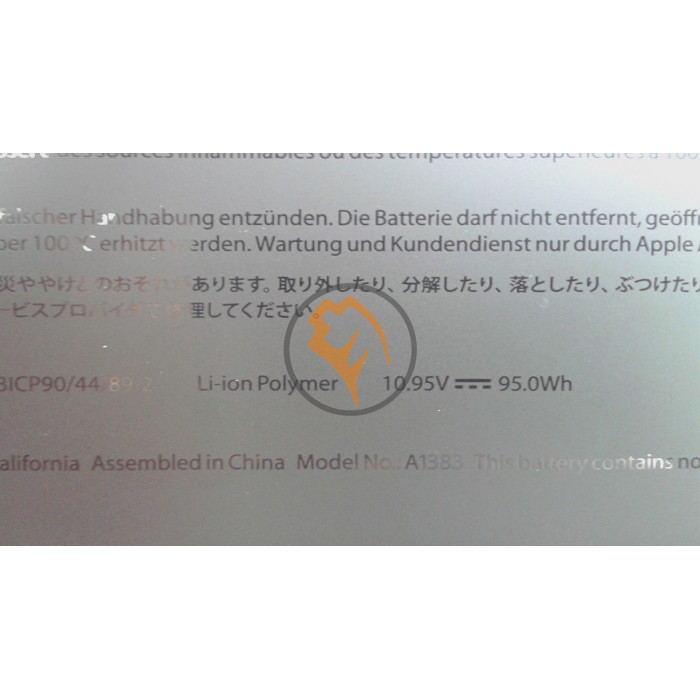 Оригінальна акумуляторна батарея Apple A1383 95Wh
