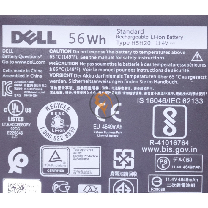 Оригінальна акумуляторна батарея Dell XPS 15 9550 RRCGW 56Wh