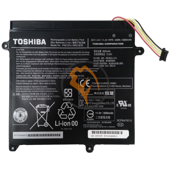 Оригінальна акумуляторна батарея Toshiba Portege Z10T PA5137U-1BRS 43Wh