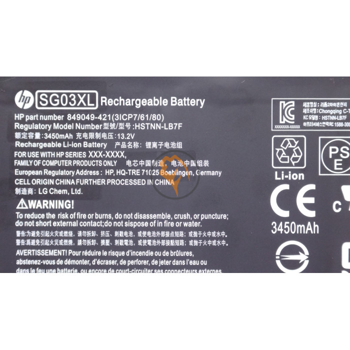 Оригінальна акумуляторна батарея HP Pavilion 14-AL100 SG03XL 61.6Wh