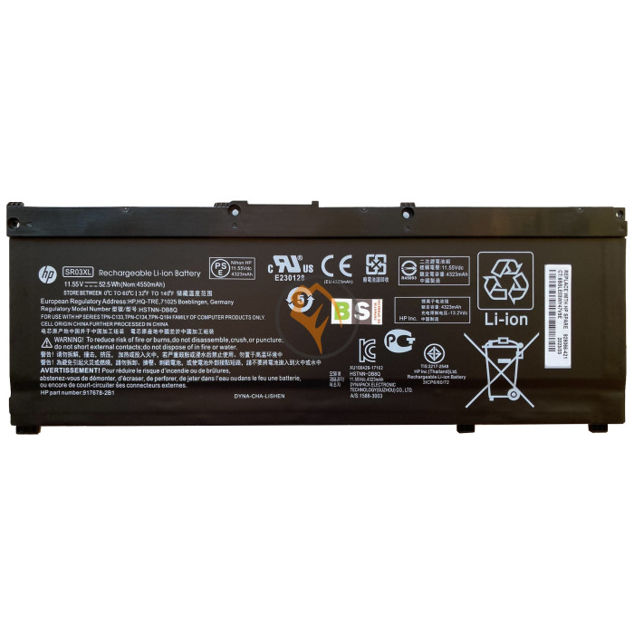 Оригінальна акумуляторна батарея HP SR03XL Pavilion 15-CX 52.5Wh
