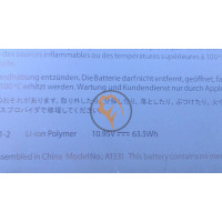 Оригінальна акумуляторна батарея Apple A1331 60Wh