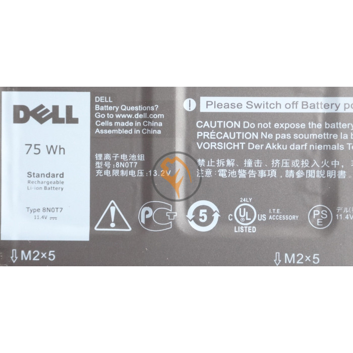 Оригінальна акумуляторна батарея Dell 8N0T7 XPS 15 9575 75Wh