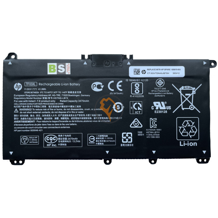 Оригінальна акумуляторна батарея HP Pavilion 14-BF TF03XL 41.9Wh