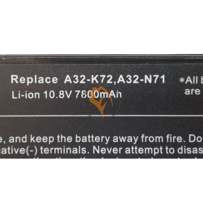 Акумуляторна батарея Asus A32-K72 7800mAh