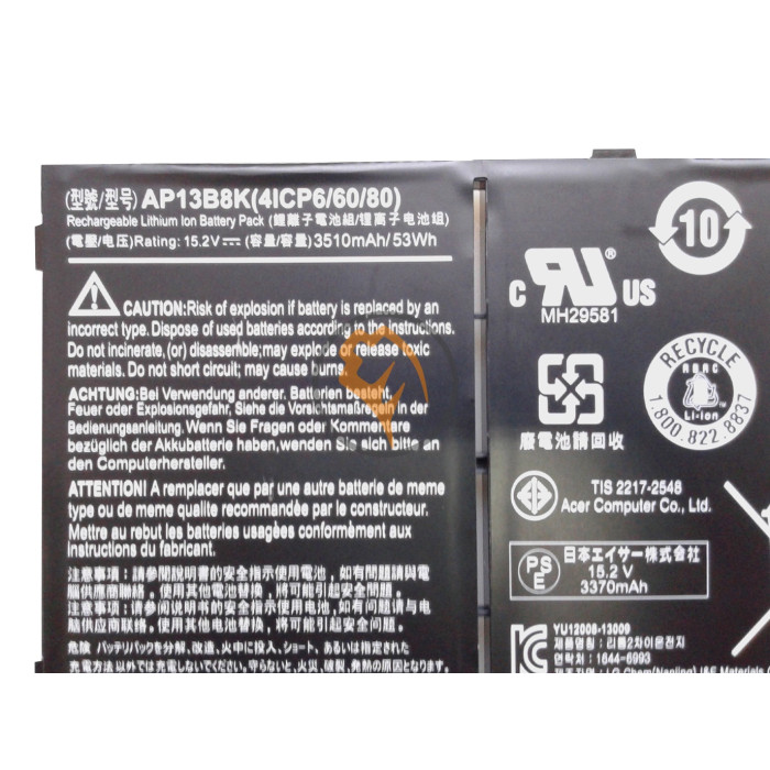 Оригінальна акумуляторна батарея Acer AP13B3K Aspire V5-572P 53Wh