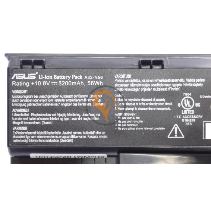 Оригінальна акумуляторна батарея Asus A32-N56 56Wh 