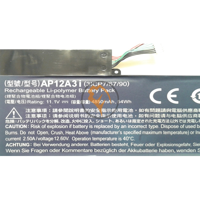 Оригінальна акумуляторна батарея Acer AP12A3i Aspire M3-581TG 54Wh