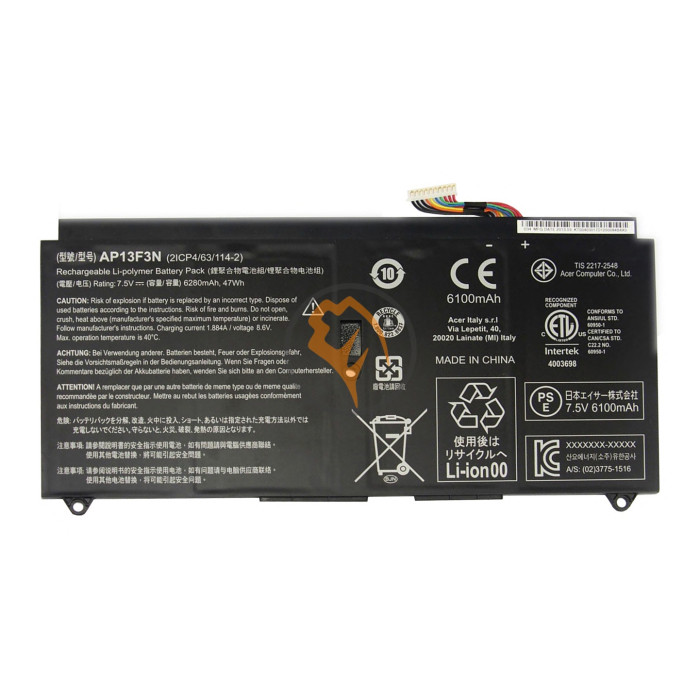 Оригінальна акумуляторна батарея Acer AP13F3N Aspire S7 47Wh