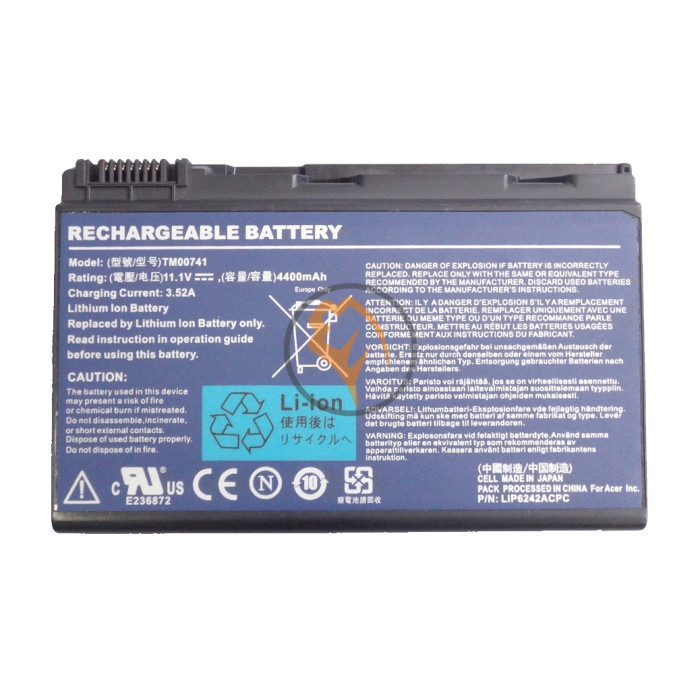 Оригінальна акумуляторна батарея Acer tm00741 Extensa 5210 11.1V 4000mAh