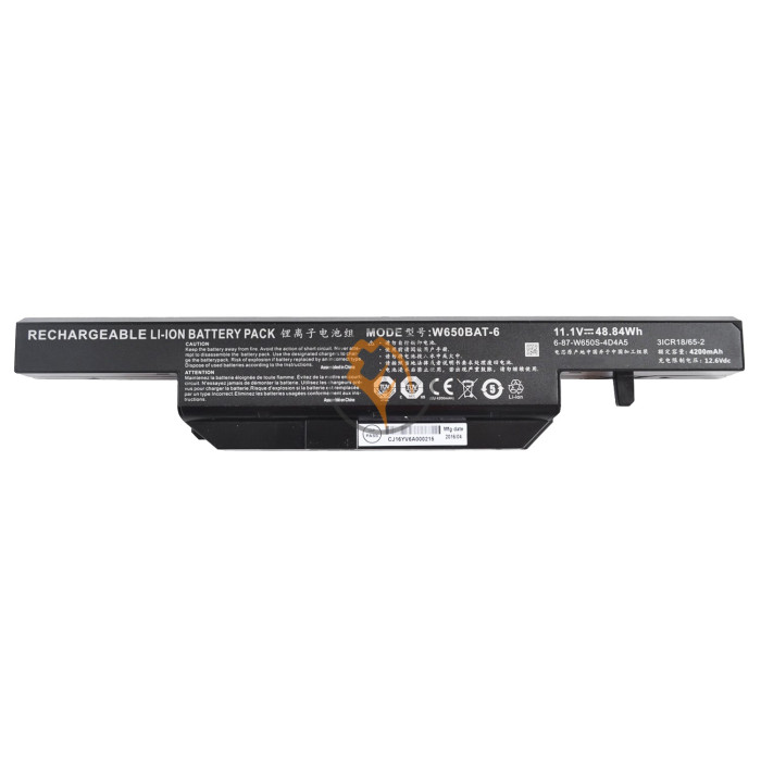 Оригінальна акумуляторна батарея Clevo W650 W650BAT-6 48.84Wh