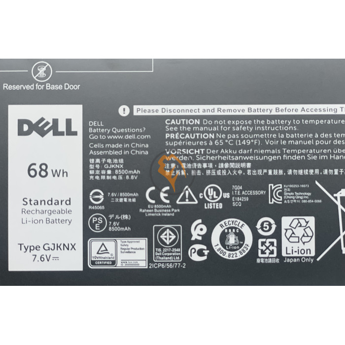 Оригінальна акумуляторна батарея Dell Latitude E5490 GJKNX 68Wh