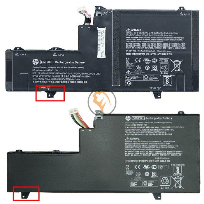 Оригінальна акумуляторна батарея HP EliteBook X360 1030 G2 OM03XL 57Wh