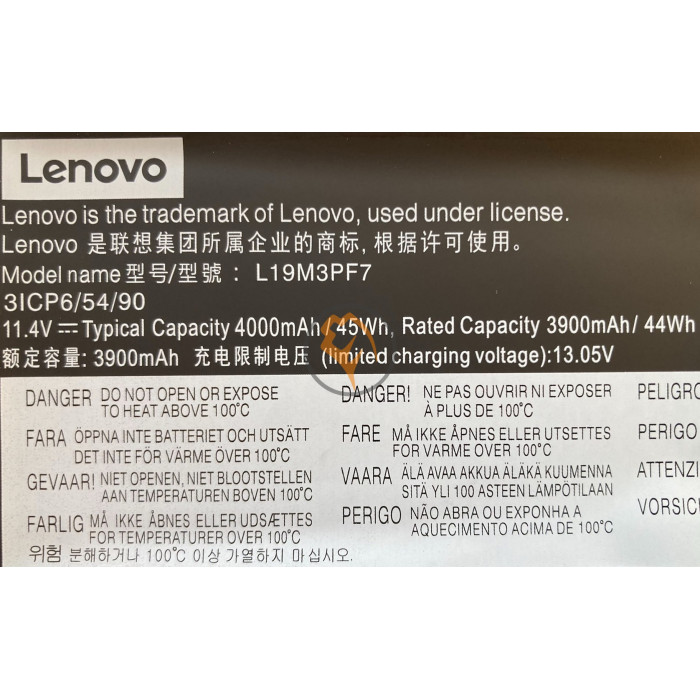 Оригінальна акумуляторна батарея Lenovo IdeaPad Gaming 3 15IMH05 L19M3PF7 45Wh