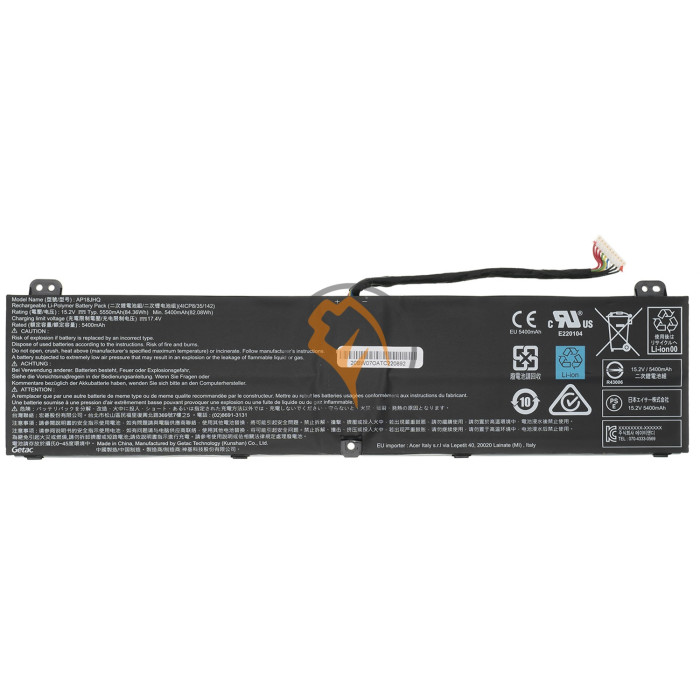 Оригінальна акумуляторна батарея Acer Predator Triton 500 AP18JHQ 84.36Wh