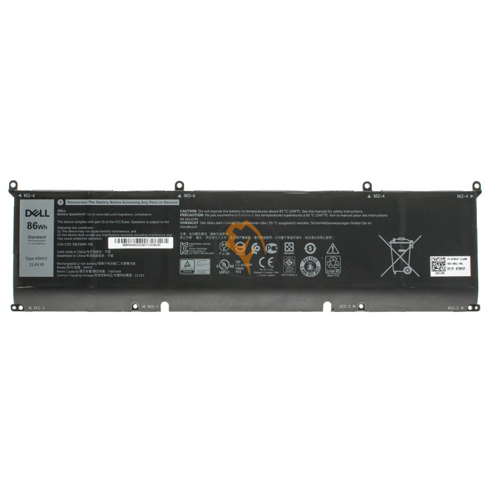 Оригінальна акумуляторна батарея Dell XPS 9500 69KF2 86Wh