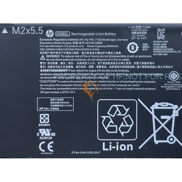 Оригінальна акумуляторна батарея HP Omen X 2S 15-DG DX06XL 72.9Wh