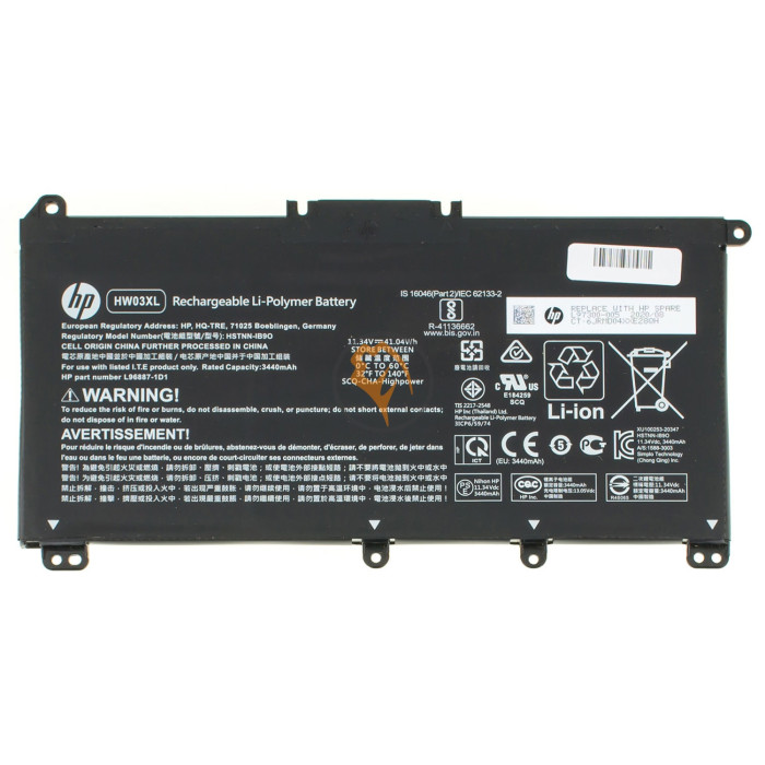 Оригінальна акумуляторна батарея HP Pavilion 15z-EH HW03XL 41.04Wh