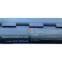 Акумуляторна батарея Asus A32-K55 7800mAh