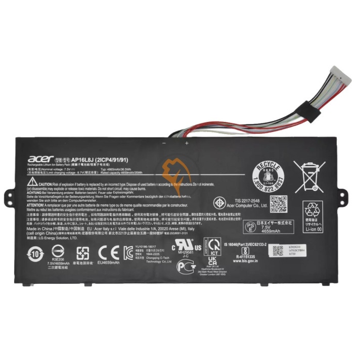 Оригінальна акумуляторна батарея Acer Chromebook Spin CP311-3H-K2RJ AP16L8J 36.5Wh